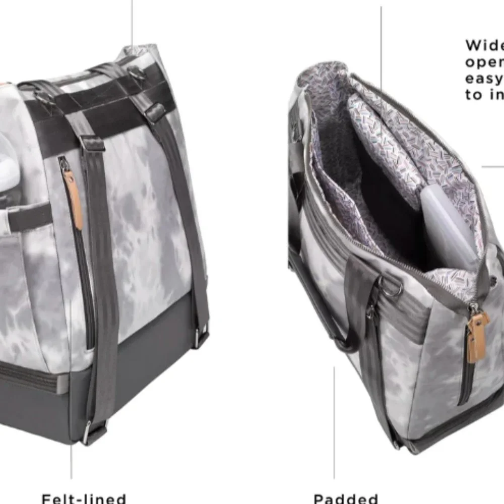Petunia Pickle Bottom Gray Tie-Dye Diaper Bag